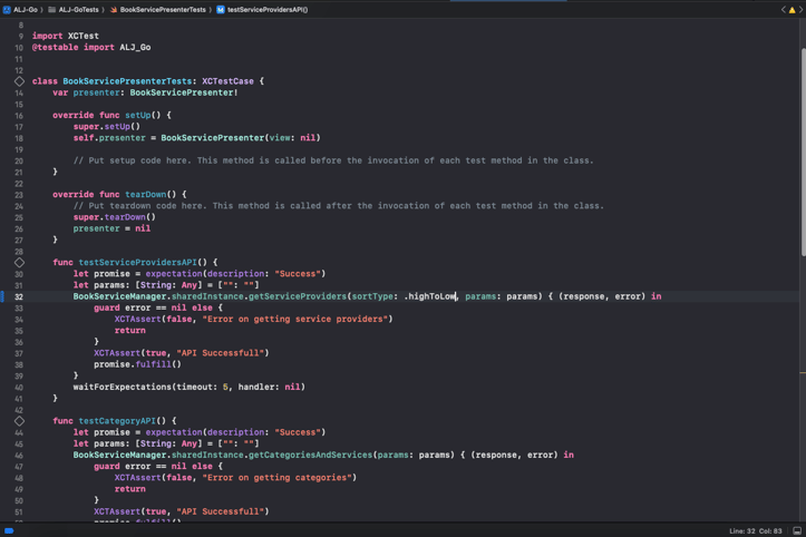 go autopoint case study efficient networking, xcode, unit tests