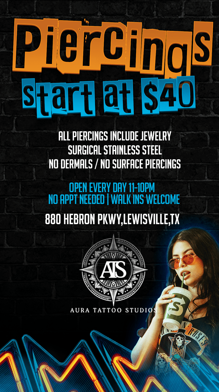 a flyer about piercing specials