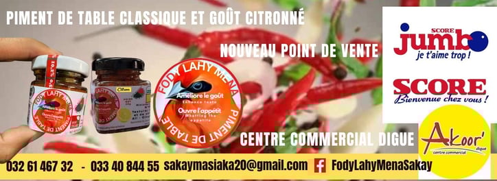 Sakay Fody Lahy Mena, piment de table de Madagascar, piment de table malgache, sakay matsiro,