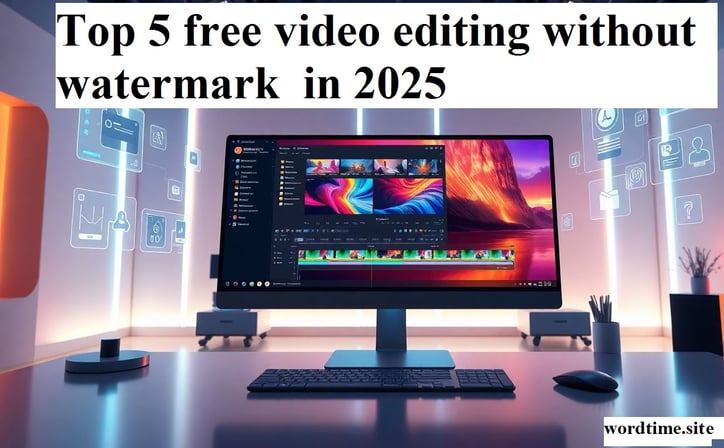 Computer displaying video editors with no watermark 2025. wordtime.site