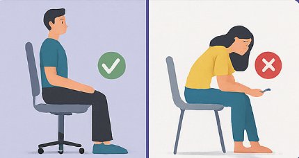 posture sitting up straight