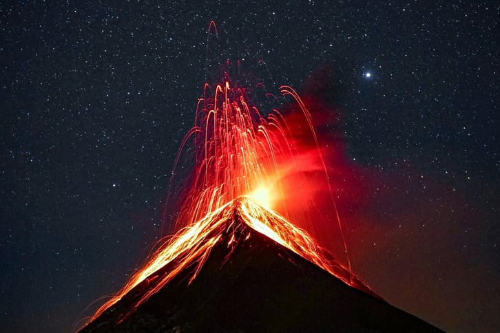 Parícutin volcano located in Michoacán, Mexico