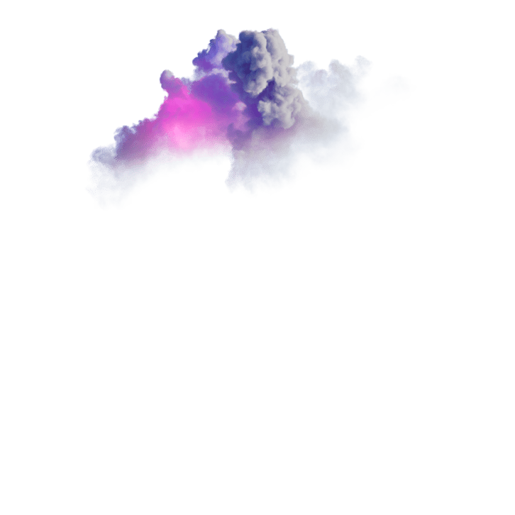 a cloud with a pink and purple cloud