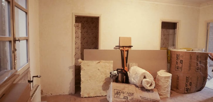 Chambre en travaux