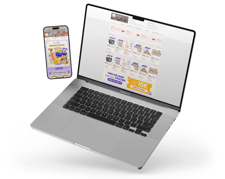 setup gian hàng shopee
