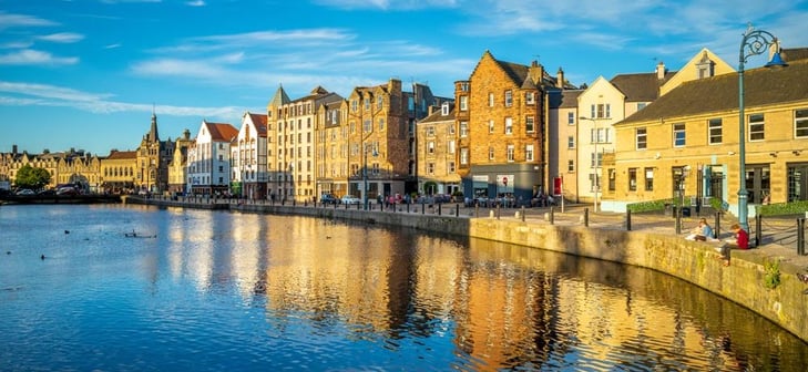 view of old leith docks, edinburgh