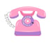 a pink telephone booth with a pink phone phone