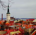 vista da cidade de Tallin no outono.