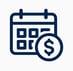 A calendar calendar with a dollar sign