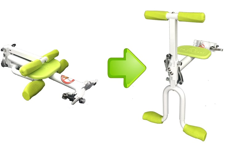 papaseat bike seat folded and extended images
