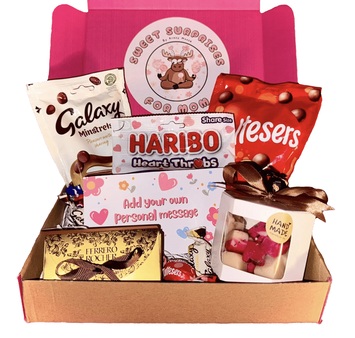 A Krazy Moose mothers day gift box filled with chocolates, sweets and fudge.