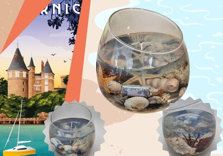 Pornic Jade Coast fancy candle