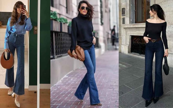 CALÇA JEANS FLARE