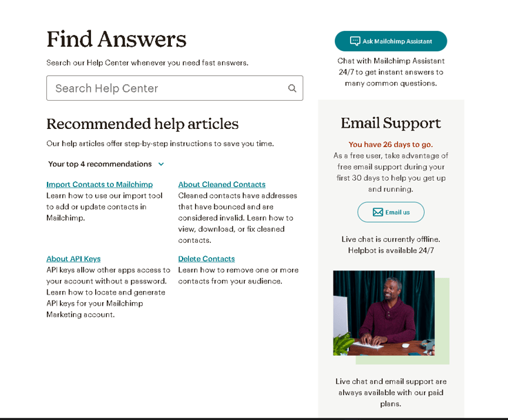 Find Answers Fast with Mailchimp’s Comprehensive Help Center.