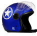 DASS BOMBER Blue Open Face Helmet