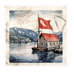 Norway stamp art