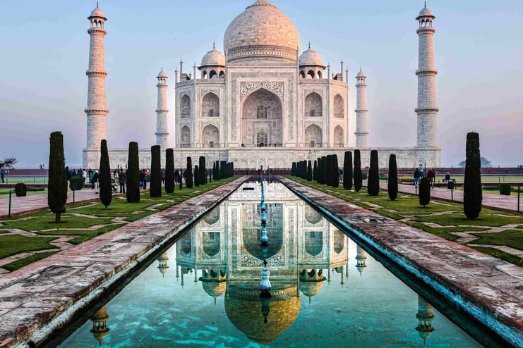  The Taj Mahal, located in Agra, India, was commissioned by Emperor Shah Jahan 