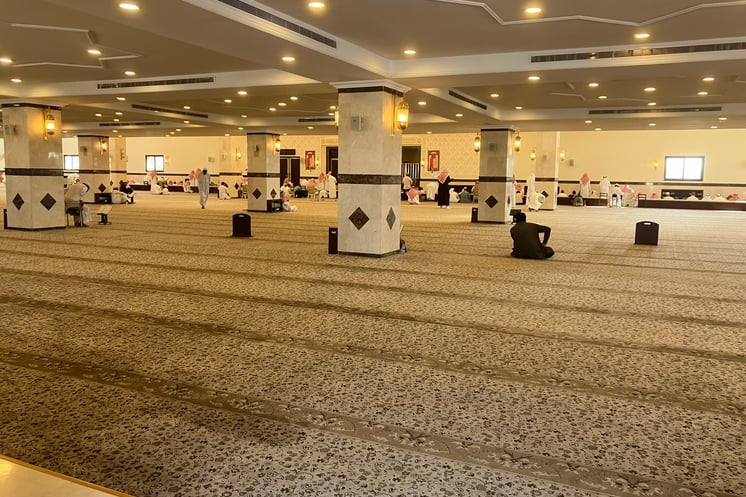 Interior of Mosque in Jeddah, Saudi Arabia