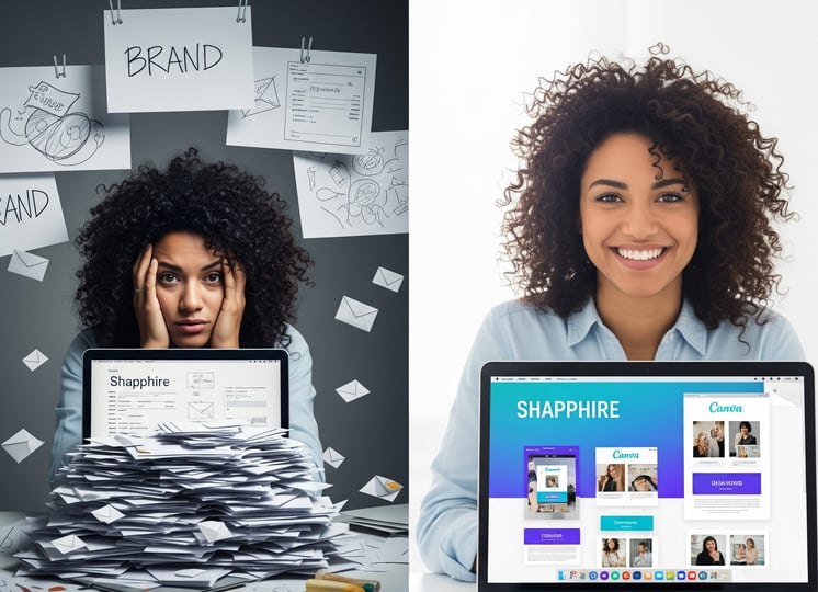 Professional brand identity kit example - logo, colors, fonts - Shapphire Sync