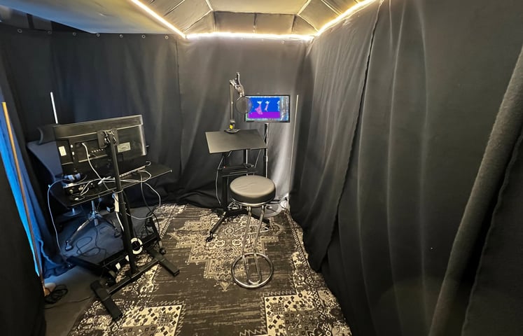 podcast studio sound booth