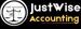Footer logo of justwise accounting