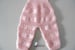 Pantalon rose bebe tricoté main