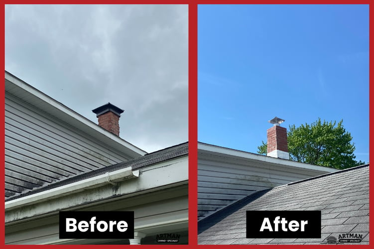 Artman Chimney Specialist picture of chimney work performed