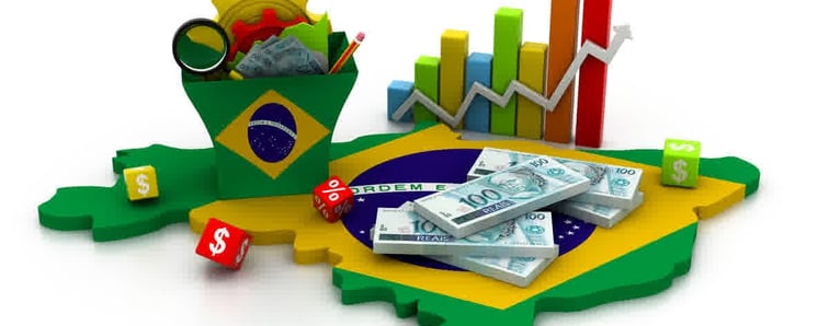 a map of brazil with a map of the country