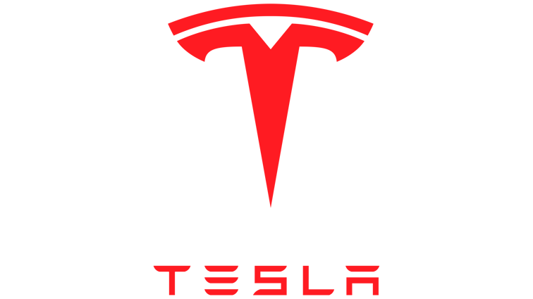 a tesla logo with the tesla logo on it