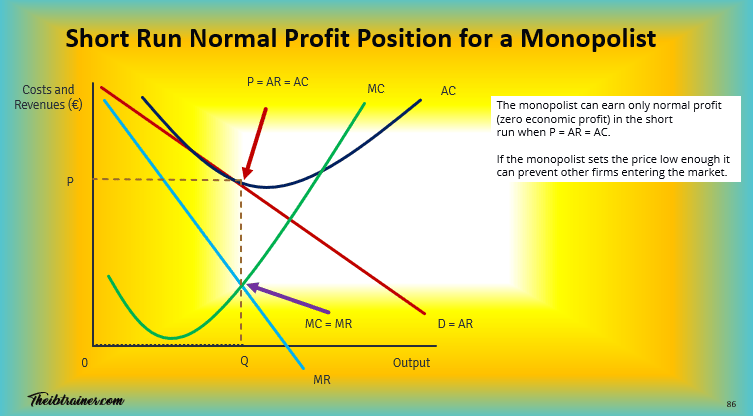 Monopoly Short Run Position