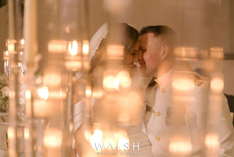 Antigua Guatemala wedding photographer- bride and groom through candles