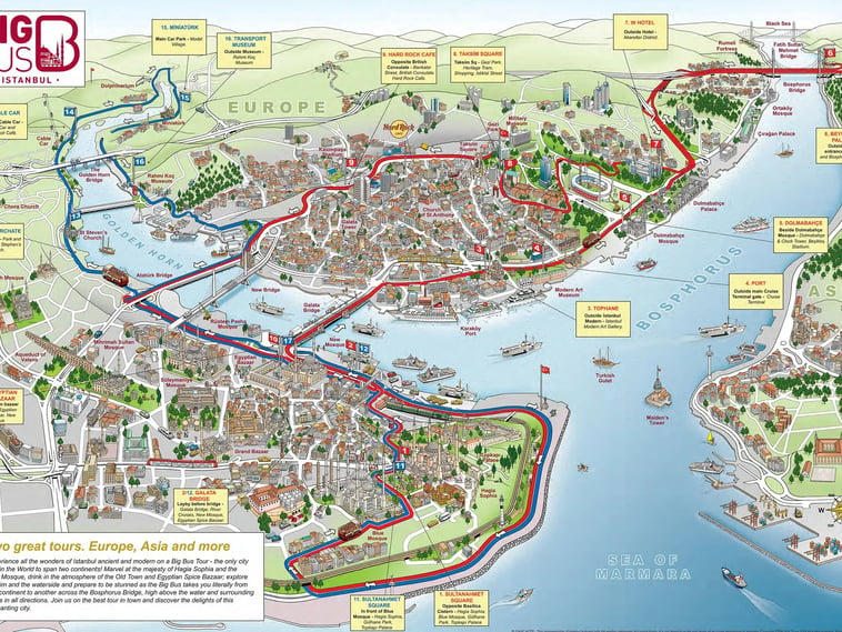 Harta Turistică Istanbul 2025