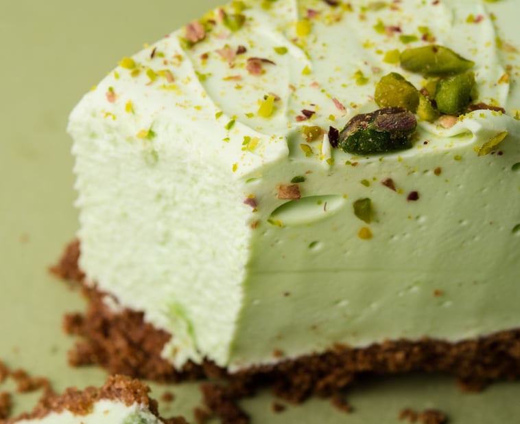 Pistachio Rose Keto Cheesecake