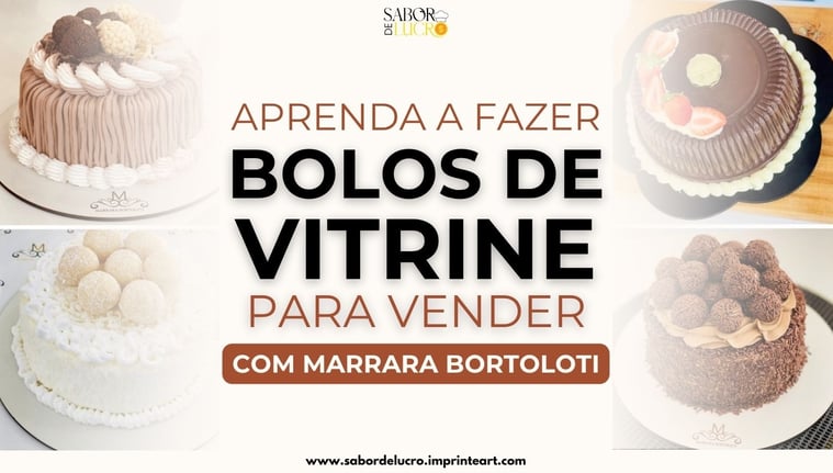 Aprenda a fazer bolos de vitrine e ganhe dinheiro com bolos em casa com o curso da Marrara Bortoloti