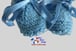 chaussons bleus tricot laine bb fait main