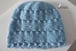 bonnet bleu tricot bb tricoté main bébé