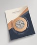 brown wooden framed blue and white paper document