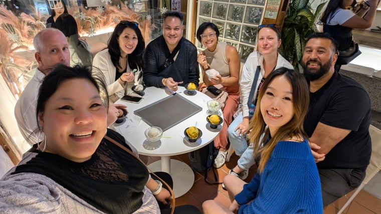Small group enjoying a Seoul food tour