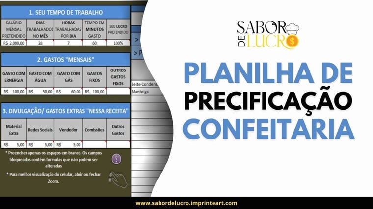 A Planilha de Precificação para Confeitaria Lucrativa Funciona Vale a Pena