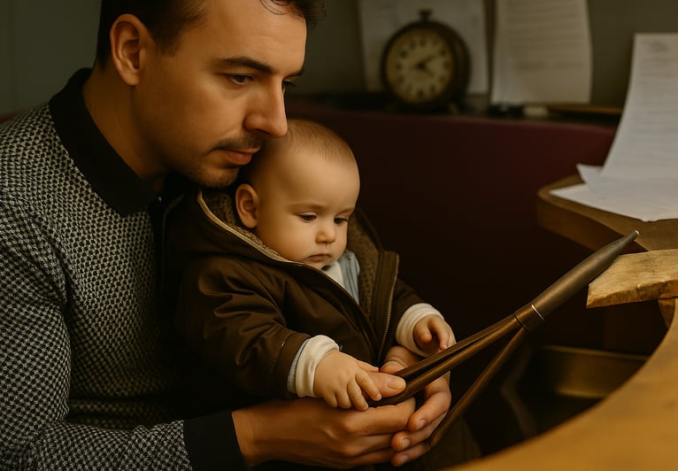 joyero y su hijo trabajando anillo