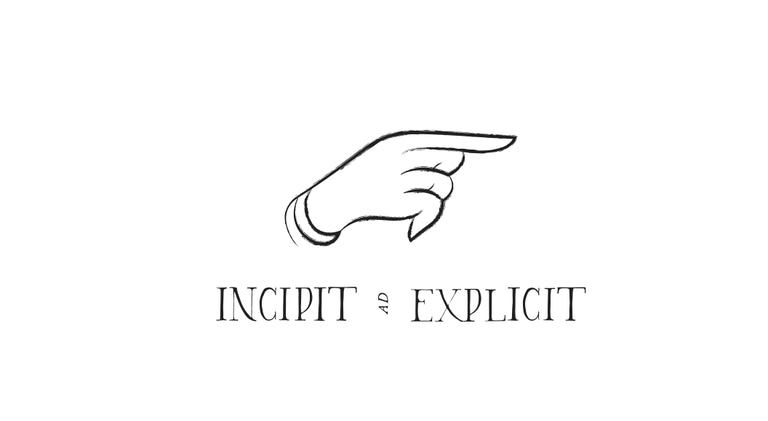 Incipit ad explicit  logo