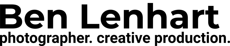 BEN LENHART PHOTOGRAPHER. CREATIVE PRODUCTION. logo