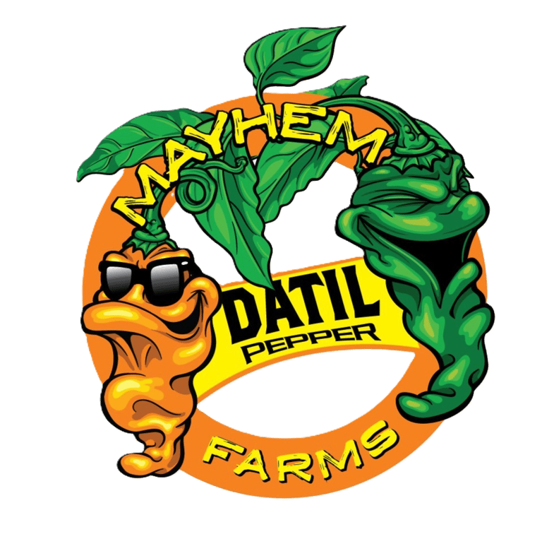 Mayhem Datil Pepper Farms logo