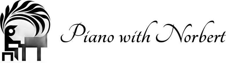 Piano with Norbert logo