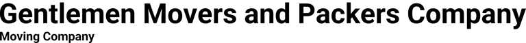 Gentlemen Movers and Packers Company logo