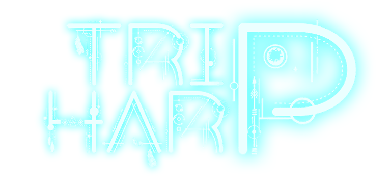 Trip Harp, musiques expérimentales, trip hop, avec harpe, groovebox, pédales d'effets logo