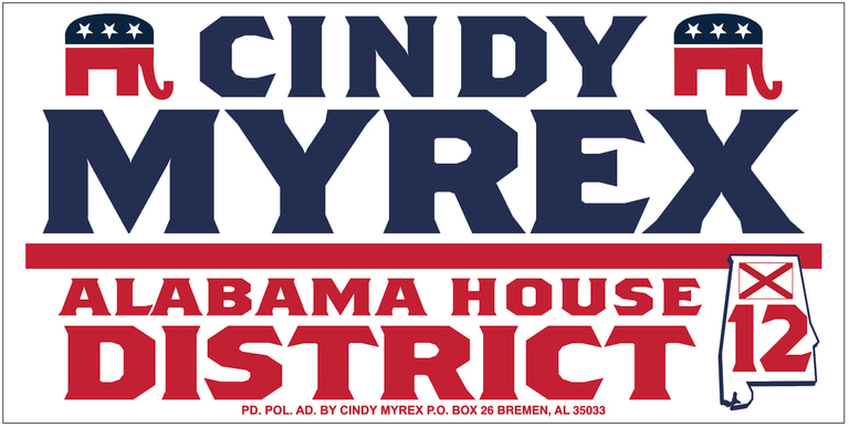 Cindy Myrex for Alabama House District 12 logo