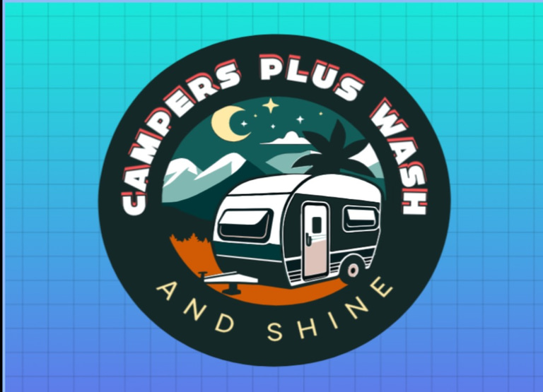 Campers Plus Wash and Shine logo