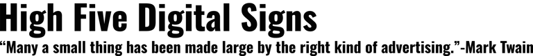 High Five Digital Signs logo
