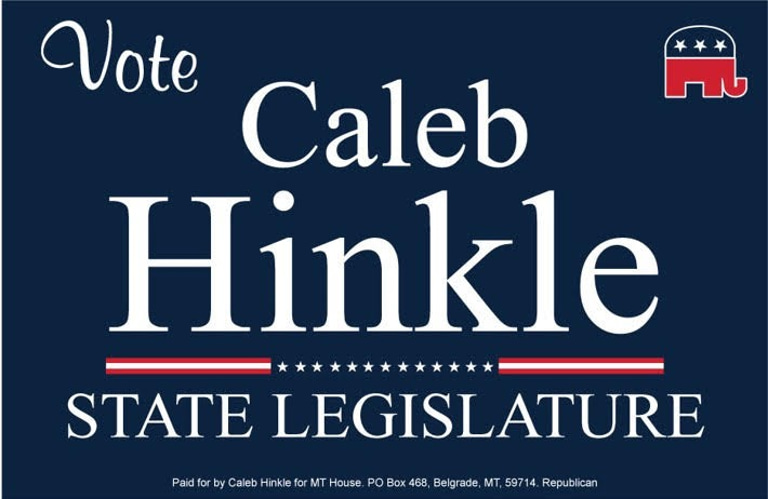 Re-elect Caleb Hinkle to Montana House District 68 logo